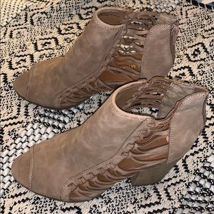 Size 7 open toe booties